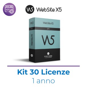 WebSite X5 Pro - Applicativo Software per creare siti/blog e negozi e-commerce professionali – Kit 30 per Dispositivi Windows