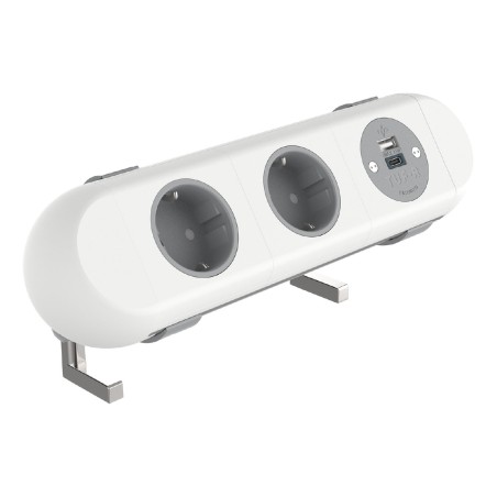 Multipresa Polar 2x Schuko con USB AC 25W – Modello 100