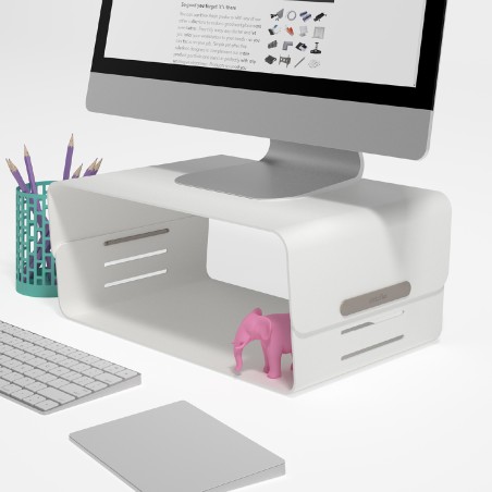 Set Ergonomico Bento per Scrivania Modello 220 – Colore Bianco
