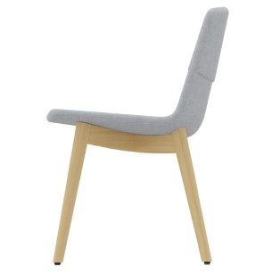 Sedia Modello Twist&Sit con 4 Gambe Senza Braccioli in Tessuto Ecopelle - Altezza Seduta 47 cm 2