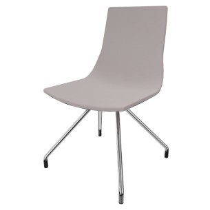 Sedia Modello North Cape con 4 Gambe Senza Braccioli - Tessuto Ecopelle - Altezza Seduta 45,5 cm