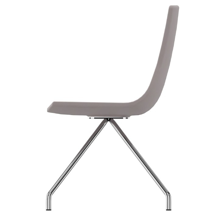 Sedia Modello North Cape con 4 Gambe Senza Braccioli - Tessuto Ecopelle - Altezza Seduta 45,5 cm