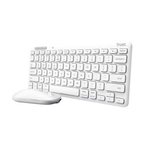 Tastiera IT - Trust Lyra - Wireless Multi-device - con Mouse e Ricevitore - Bianco
