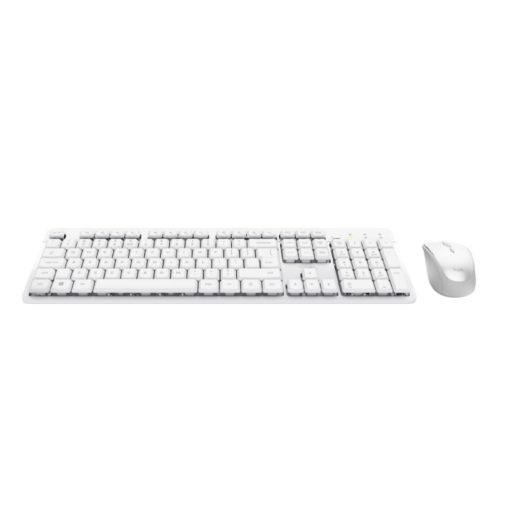 Kit Tastiera IT e Mouse - Trust Ody II - Silent Wireless - Bianco