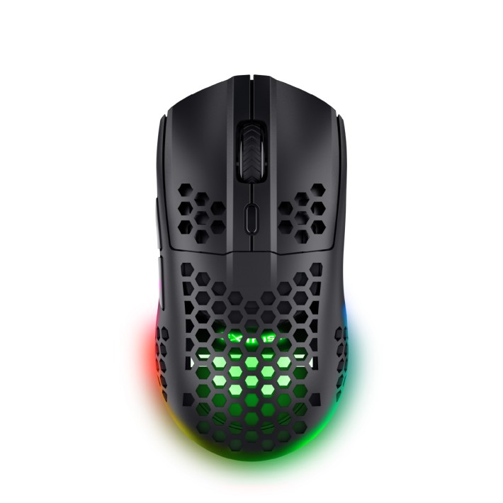 Mouse Wireless Gaming - Trust GXT 929 Helox - Ultraleggero con Illuminazione LED Multicolore - Nero