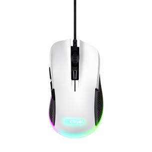 Mouse Wired Gaming Eco - Trust GXT 922W Ybar - con Illuminazione LED RGB Integrale - Bianco/Nero 2