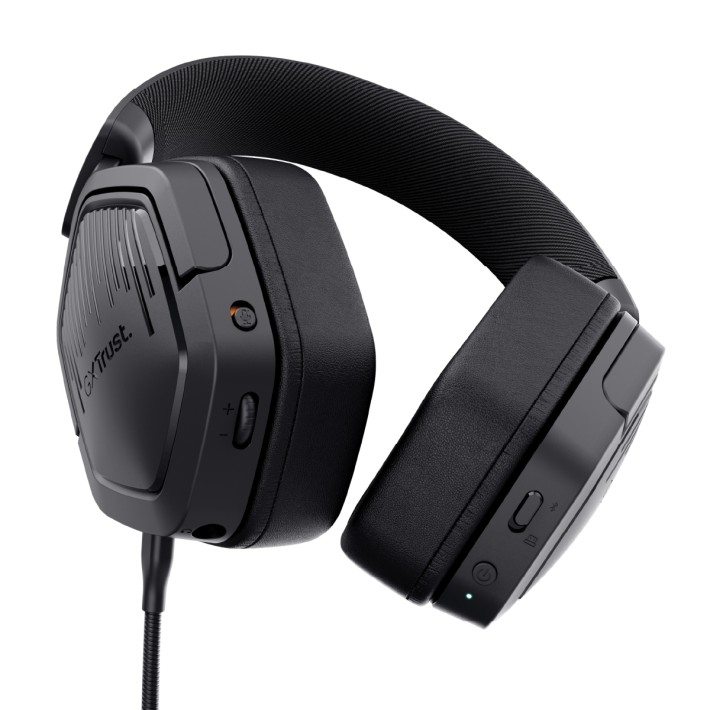 Cuffie Over-Ear Gaming - Trust GXT 493 Carus - Wireless Bluetooth Multipiattaforma - con Microfono - Nero