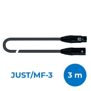 Cavo XLR - Quik lok Just MF 3 - XLR Maschio/ XLR Femmina - 3 m - Nero