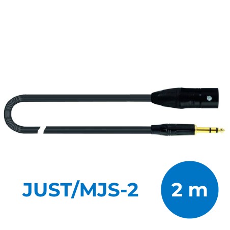 Cavo Microfonico - Quik Lok Just MJS 2 - XLR Maschio/ Jack Stereo - 2 m - Nero