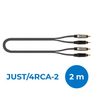 Cavo Adattatore Audio - Quik Lok Just 4RCA 2 - 2 x RCA Maschio/ 2 x RCA Maschio - 2 m - Nero