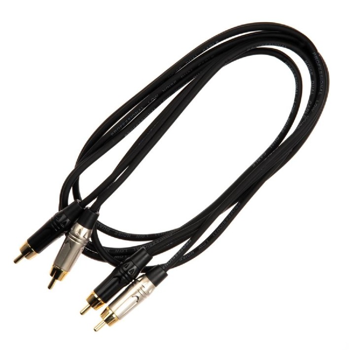 Cavo Adattatore Audio - Quik Lok Just 4RCA 2 - 2 x RCA Maschio/ 2 x RCA Maschio - 2 m - Nero