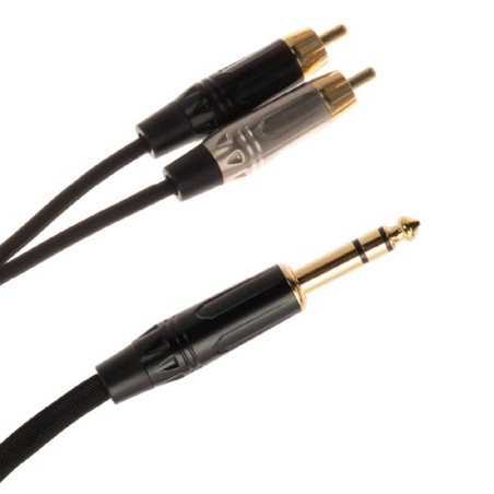 Cavo Adattatore Audio - Quik Lok Just JS2RCA 5 - Jack Stereo / 2 x RCA Maschio - 5 m - Nero