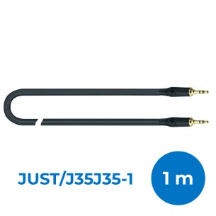 Cavo Adattatore Audio - Quik Lok Just J35J35 1 - Mini Jack Stereo/ Mini Jack Stereo - 1 m - Nero