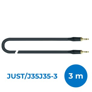 Cavo Adattatore Audio - Quik Lok Just J35J35 3 - Mini Jack Stereo/ Mini Jack Stereo - 3 m - Nero