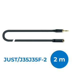 Cavo Adattatore Audio - Quik Lok Just J35J35F 2 - Mini Jack Stereo / Presa Mini Jack Stereo - 2 m - Nero