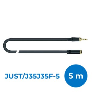 Cavo Adattatore Audio - Quik Lok Just J35J35F 5 - Mini Jack Stereo / Presa Mini Jack Stereo - 5 m - Nero