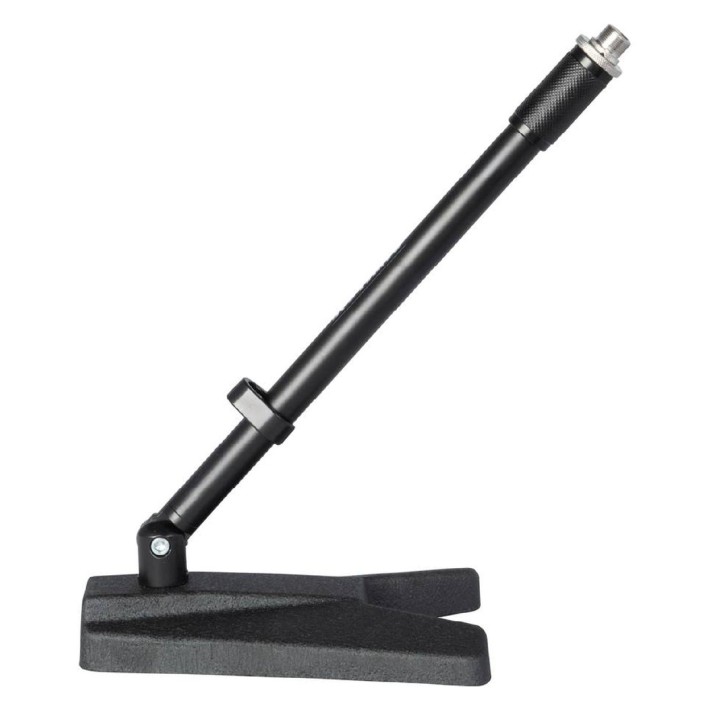 Asta Corta da Tavolo per Microfono - Quik Lok A/114 BK - con Base in Ghisa - Nero