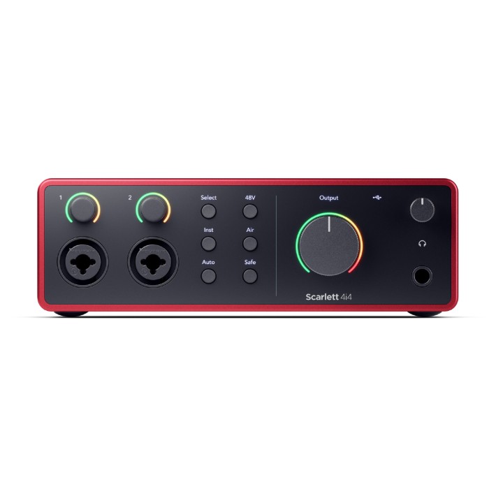 Scheda Audio - Focusrite Scarlett 4i4 4th Gen - 4 Ingressi - MIDI In/Out - USB-C - Streaming e Produzione