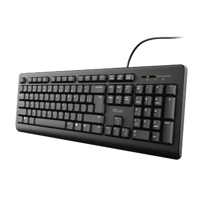 Tastiera IT - Trust Primo - Silent Wired - Black