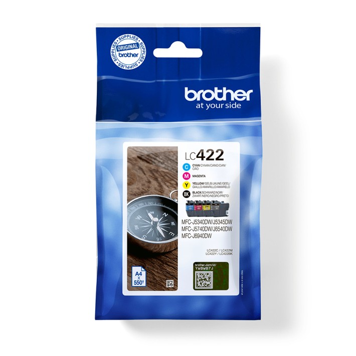 Brother LC422VAL cartuccia d'inchiostro 4 pz...