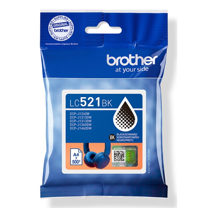 Brother LC521BK cartuccia d'inchiostro 1 pz...