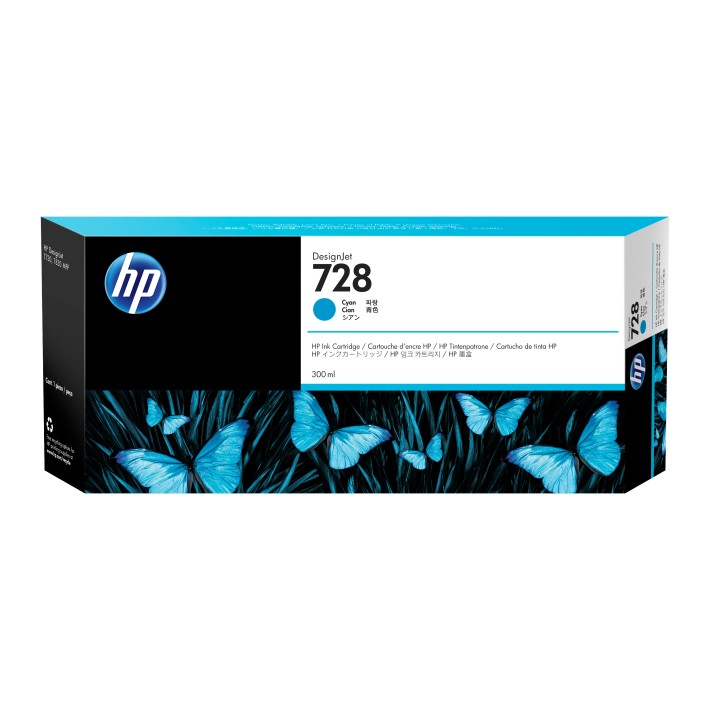 HP Cartuccia inchiostro ciano DesignJet 728,...