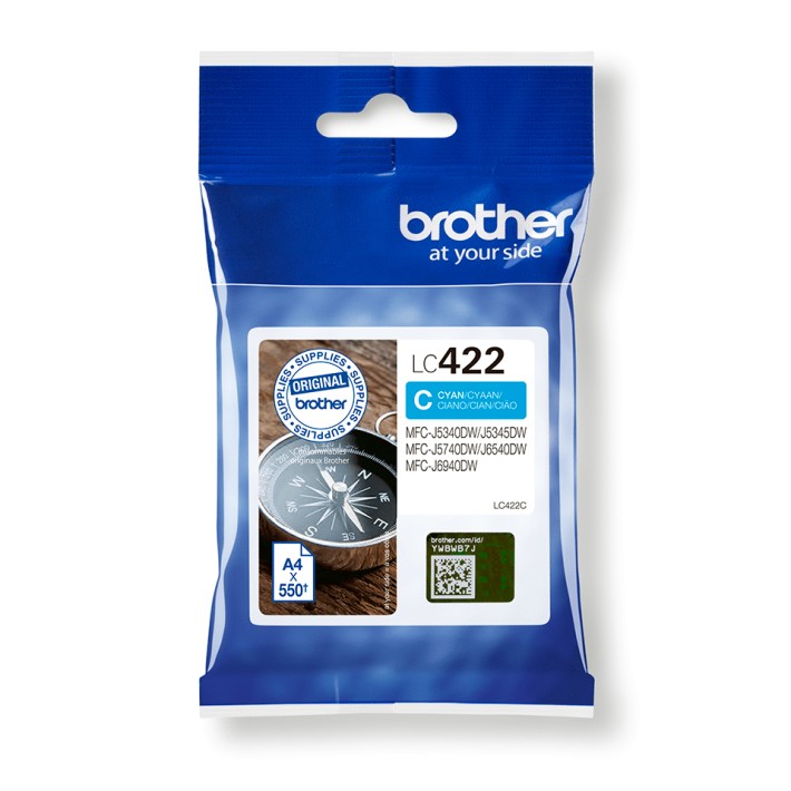 Brother LC422C cartuccia d'inchiostro 1 pz...