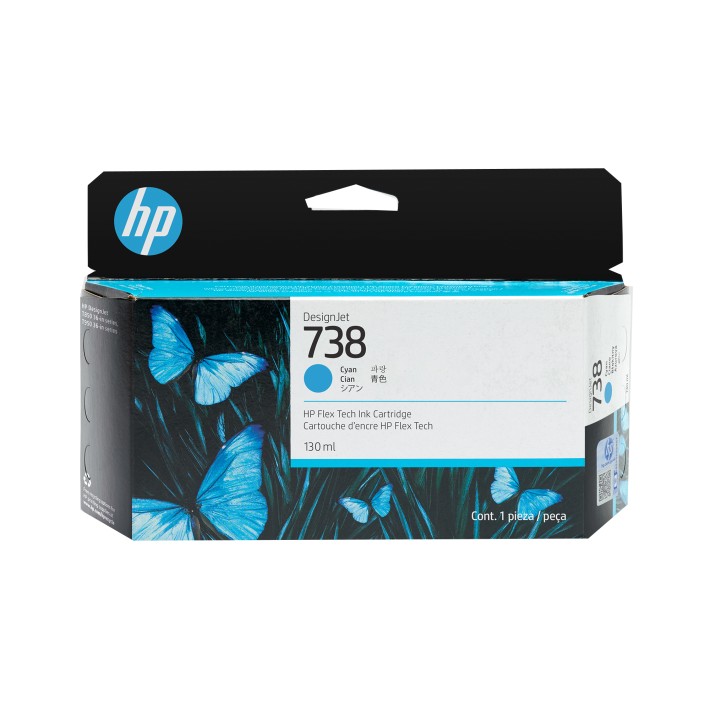 HP Cartuccia di inchiostro ciano DesignJet 738...