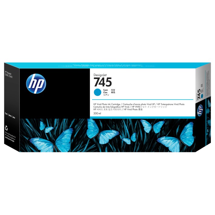 HP Cartuccia Inchiostro Ciano DesignJet 745,...
