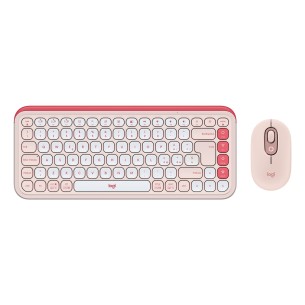 Logitech POP Icon Combo tastiera + Mouse Bluetooth (Rosa,...