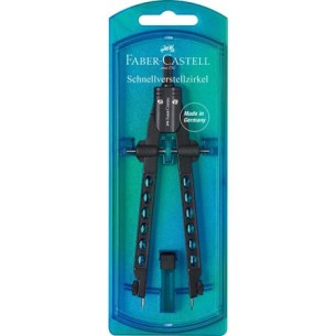 Faber-Castell 174340 compasso Nero, Blu 1 pz