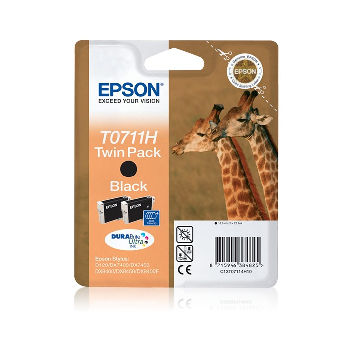Epson Giraffe Confezione doppia Nero T0711H...