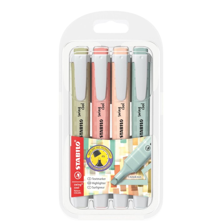 STABILO swing cool NatureCOLORS evidenziatore 4...