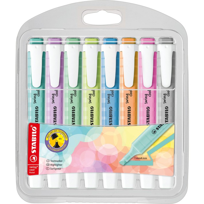 STABILO swing cool Pastel evidenziatore 8 pz...