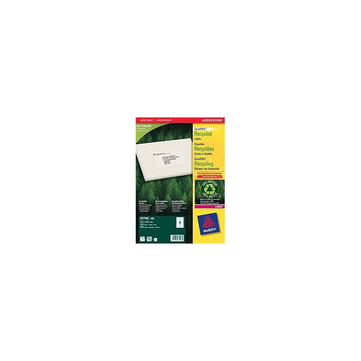 Avery QuickPEEL etichetta autoadesiva Bianco...