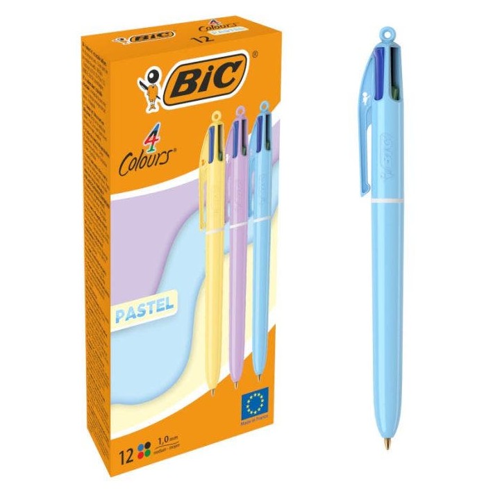BIC 4 Colours Multicolore Medio 12 pz