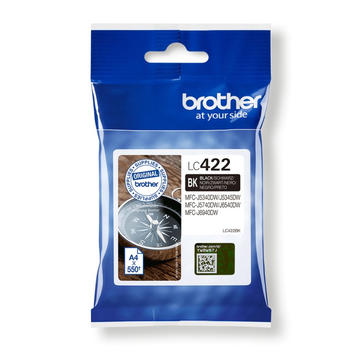 Brother LC422BK cartuccia d'inchiostro 1 pz...
