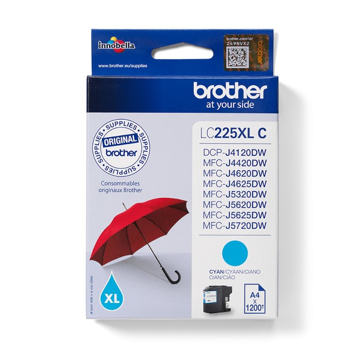 Brother LC225XLC cartuccia d'inchiostro 1 pz...