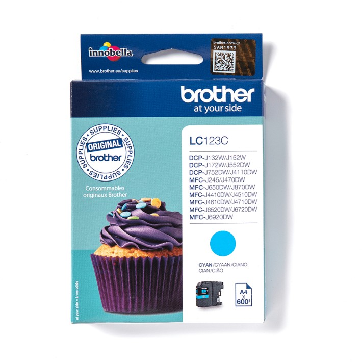 Brother LC123C cartuccia d'inchiostro 1 pz...