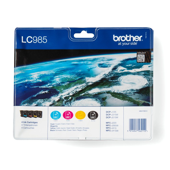 Brother LC985VALBP cartuccia d'inchiostro 4 pz...