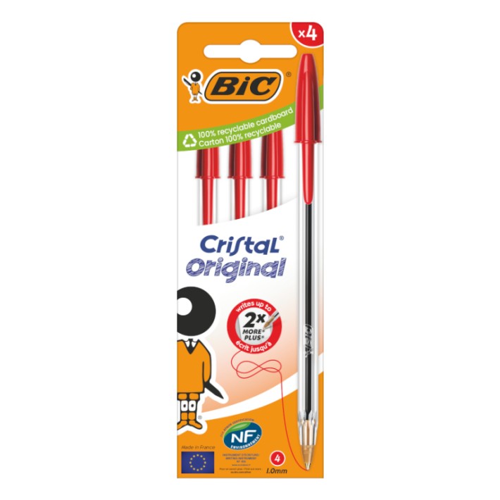 BIC Cristal Original Rosso Penna a sfera Medio...