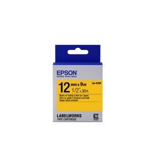 Epson Nastro fondo Pastello Giallo per testo Nero 12/9...
