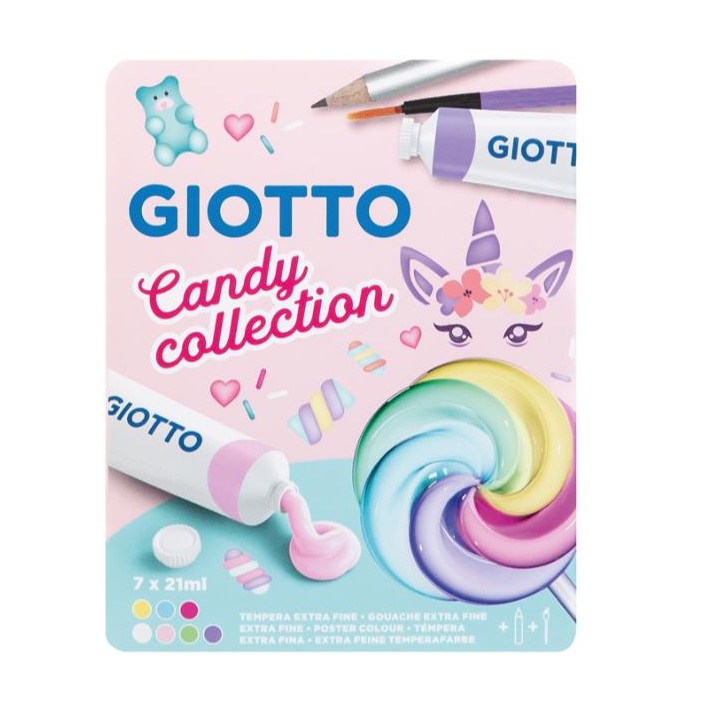 Giotto F302100 colore a tempera 21 ml Tubo Blu,...
