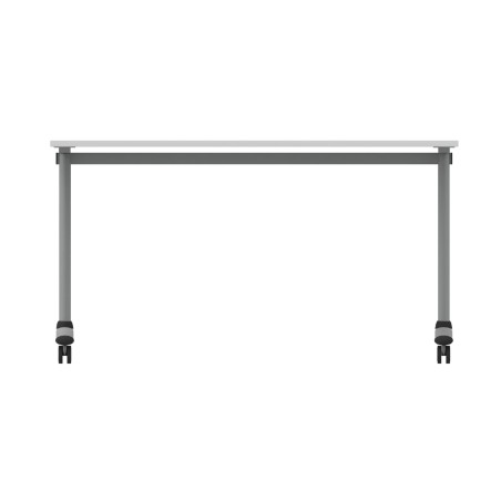 Tavolo Tiglio Fisso in Melaminico con Ruote - Dimensioni 140 x 90 x 76,5 cm - Colore Piano...
