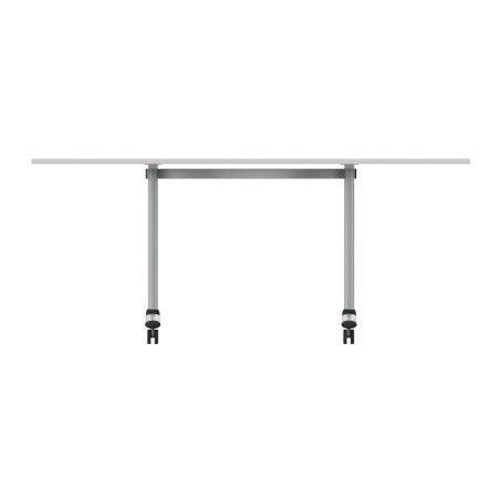 Tavolo Tiglio Fisso Semicerchio in Melaminico con Ruote - Dimensioni 180xr90x76,5 cm -...