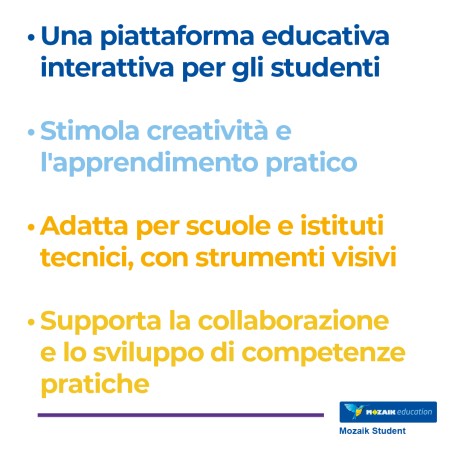 Mozaik STUDENT– Licenza 30 Utenti/Studenti - Abbonamento 2 Anni – Multipiattaforma – Inclusa...
