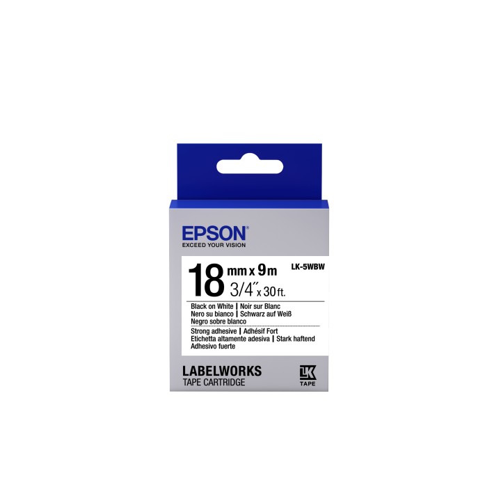 Epson Nastro fondo Bianco per testo Nero,...