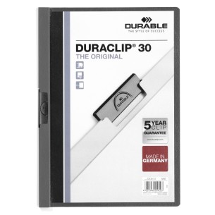 Durable 220057 cartellina con fermafoglio PVC Antracite,...