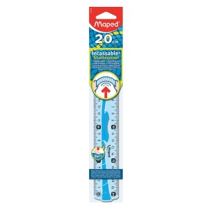 Maped Flex 20 cm Plastica Blu, Traslucido 1 pezzo(i)