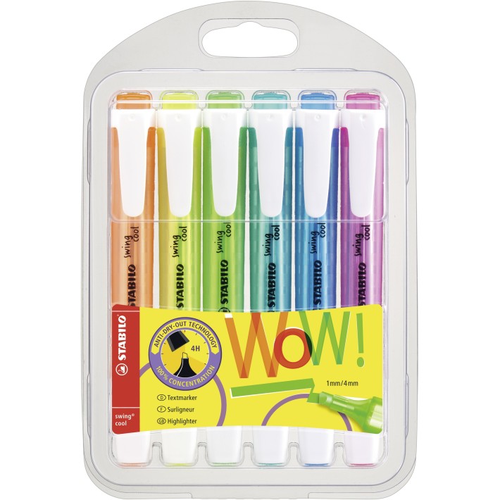 STABILO swing cool Pastel evidenziatore 6 pz...